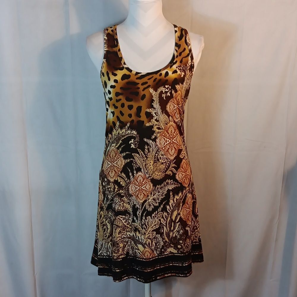 Just Love Animal Print Razor Back Dress
